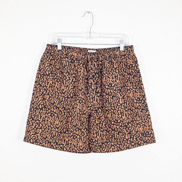 Nanushka Men's Large Printed Drawstring Shorts trunks brown - Picture 1 of 9